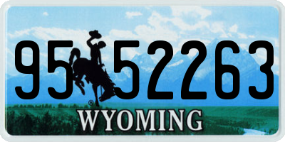 WY license plate 9552263
