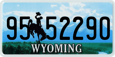 WY license plate 9552290