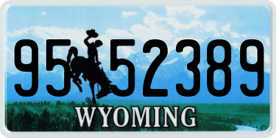 WY license plate 9552389