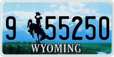 WY license plate 955250