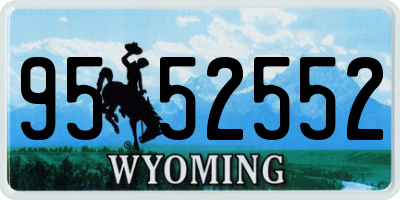 WY license plate 9552552