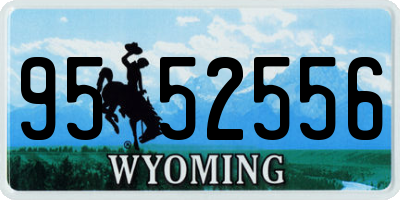 WY license plate 9552556