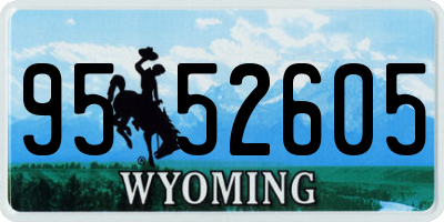 WY license plate 9552605