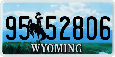WY license plate 9552806
