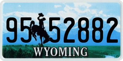 WY license plate 9552882