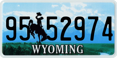 WY license plate 9552974