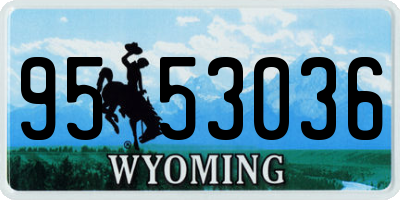 WY license plate 9553036