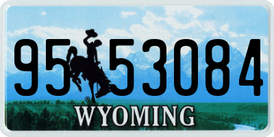 WY license plate 9553084