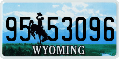 WY license plate 9553096