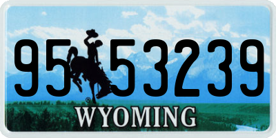 WY license plate 9553239