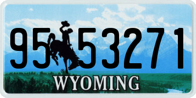 WY license plate 9553271