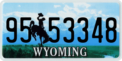 WY license plate 9553348