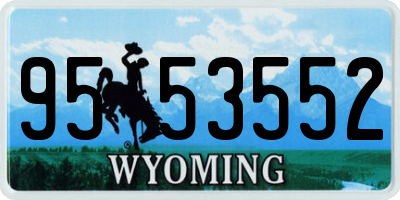 WY license plate 9553552