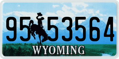 WY license plate 9553564