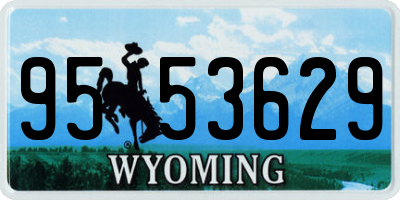 WY license plate 9553629
