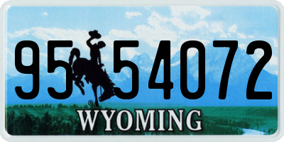 WY license plate 9554072
