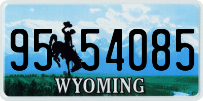 WY license plate 9554085