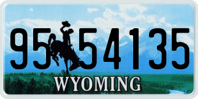 WY license plate 9554135