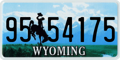 WY license plate 9554175