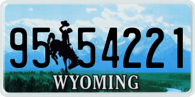 WY license plate 9554221