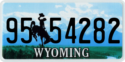 WY license plate 9554282