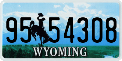 WY license plate 9554308