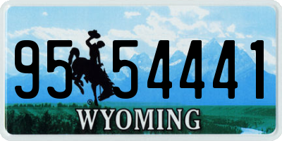 WY license plate 9554441