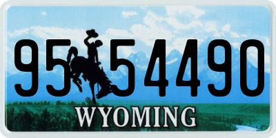 WY license plate 9554490