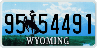WY license plate 9554491