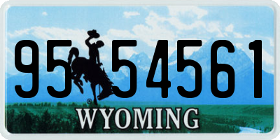 WY license plate 9554561