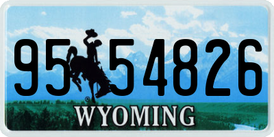 WY license plate 9554826