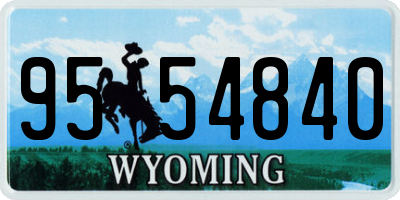 WY license plate 9554840