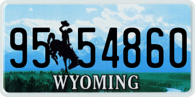 WY license plate 9554860