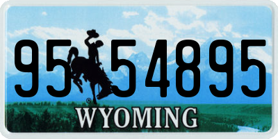 WY license plate 9554895