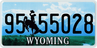 WY license plate 9555028