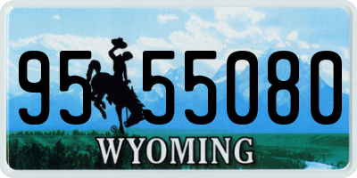 WY license plate 9555080