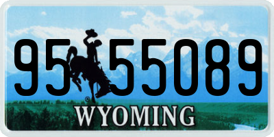 WY license plate 9555089