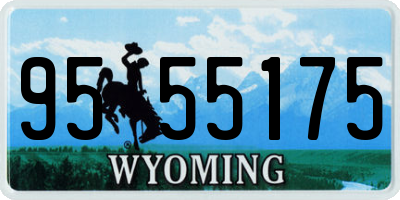 WY license plate 9555175