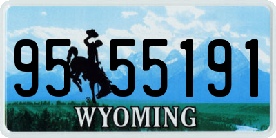 WY license plate 9555191