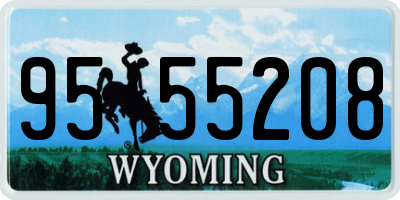 WY license plate 9555208