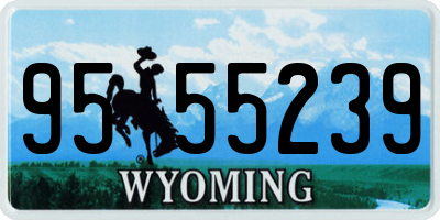 WY license plate 9555239