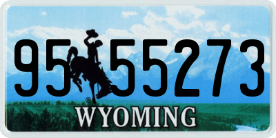 WY license plate 9555273