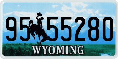 WY license plate 9555280