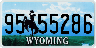 WY license plate 9555286