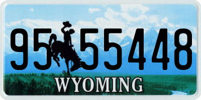 WY license plate 9555448