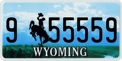 WY license plate 955559