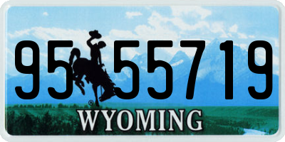 WY license plate 9555719