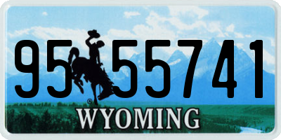WY license plate 9555741