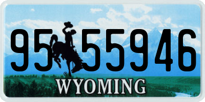 WY license plate 9555946