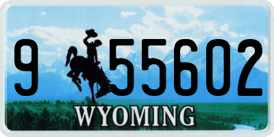 WY license plate 955602